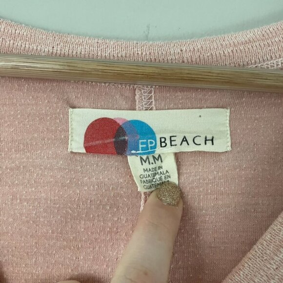Free People Beach Pale Pink Stone Harbor Babydoll Mini Dress Size Medium - Picture 3 of 6